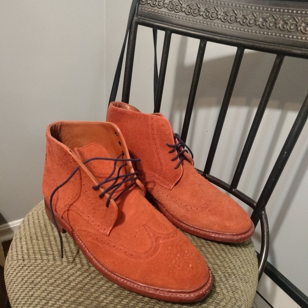 Florsheim by Duckie Brown red suede boots